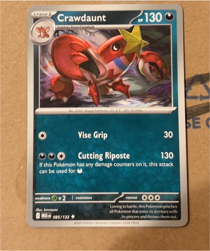 2015 Pokémon MEG #085 Crawdaunt — front