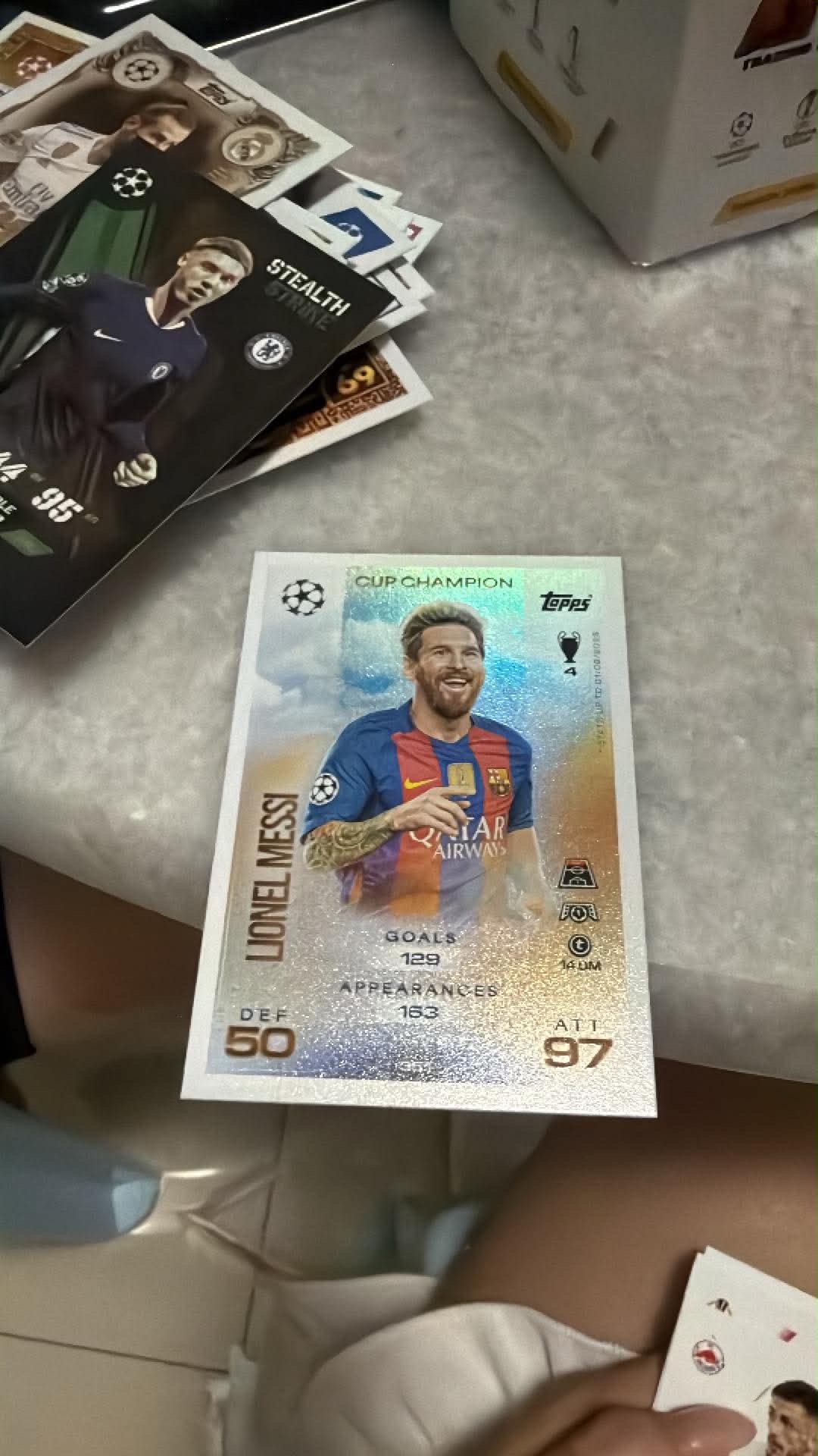 2025-26 Topps Match Attax UEFA Champions League #351 Lionel Messi Cup Champion — front
