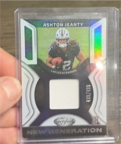 2025 Panini Certified #NGJ-AJY Ashton Jeanty New Generation Jerseys Mirror — front