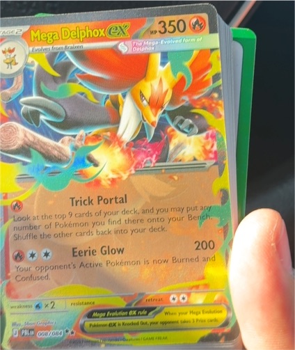 Mega Delphox ex 008/084 Pitch Black — front