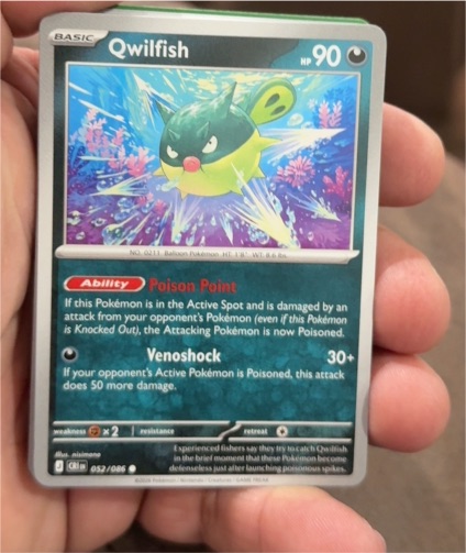 2026 Nintendo Pokemon TCG Qwilfish 052/086 — front