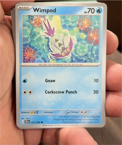 2019 Pokémon TCG Chaos Rising #025 Wimpod — front
