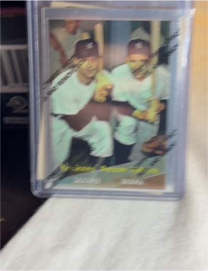1997 Topps Finest #21 Mickey Mantle, Yogi Berra, Hank Bauer — front