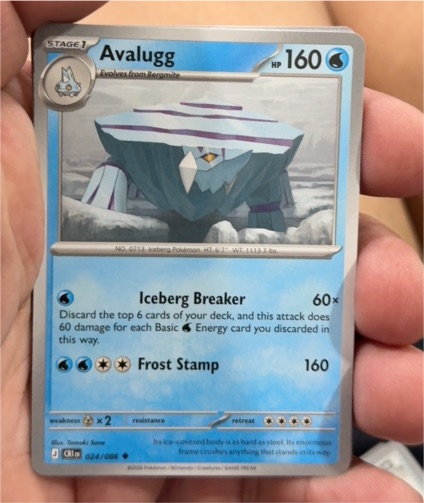 2020 Pokémon TCG Chaos Rising #024 Avalugg — front