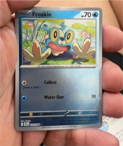 2026 Pokémon TCG Chaos Rising #020 Froakie — front