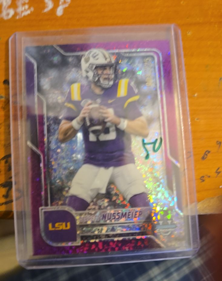 2025 Bowman University Chrome #189 Garrett Nussmeier — front