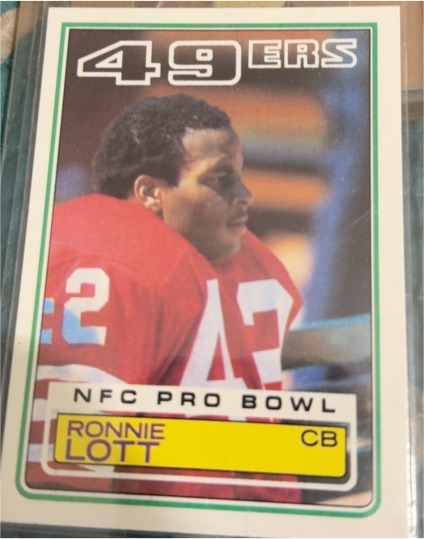 1983 Topps #168 Ronnie Lott — front