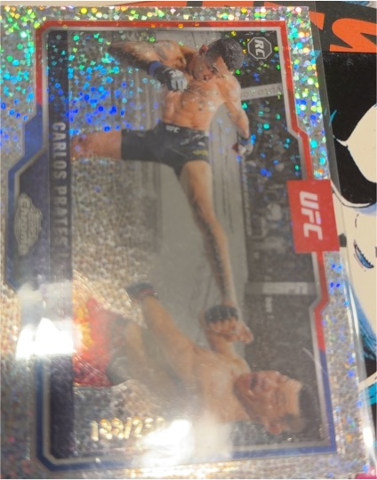 2025 Topps Chrome UFC #40 Carlos Prates Speckle Refractor RC — front
