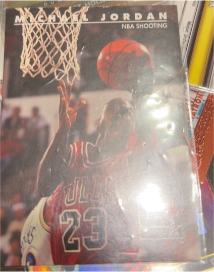 1990 NBA Hoops Action Photo Michael Jordan — front