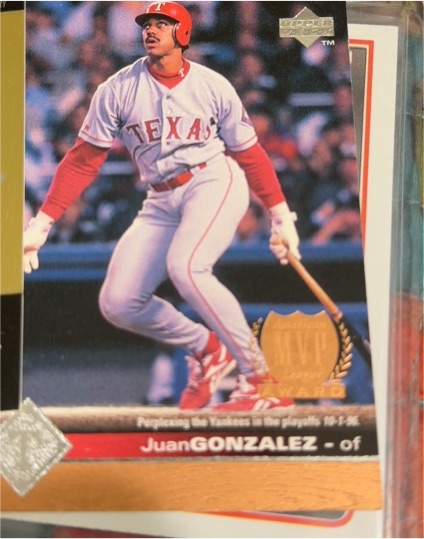 1997 Upper Deck #510 Juan Gonzalez — front