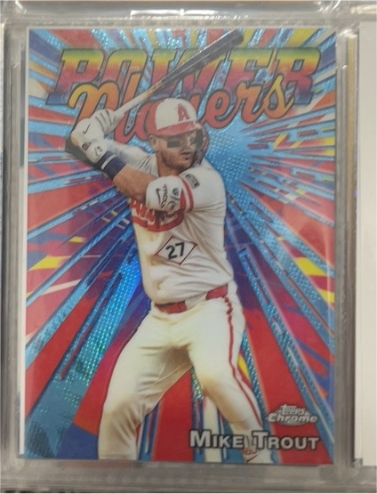 2025 Topps Chrome Update Series - Power Players #PP-34 Mike Trout — front