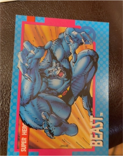 1992 Impel #1 Beast The Uncanny X-Men Marvel Card — front