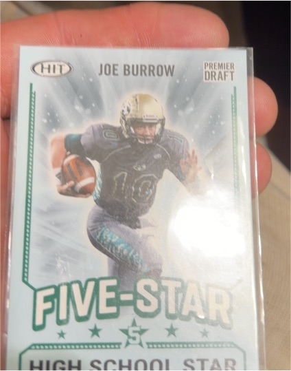 2020 Sage Hit Premier Draft #90 Joe Burrow Five-Star High School Star — front