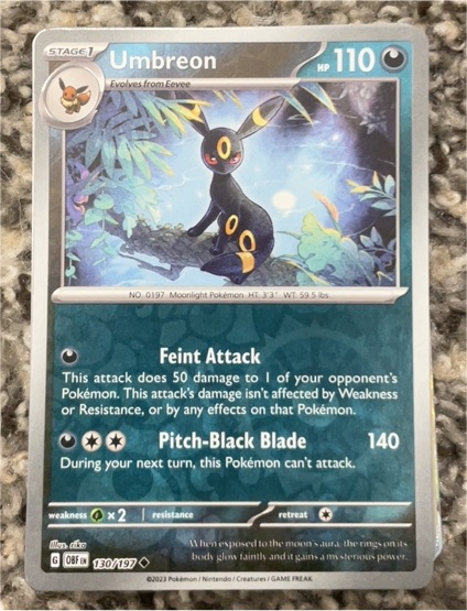 2023 Pokémon TCG Obsidian Flames #130 Umbreon — front