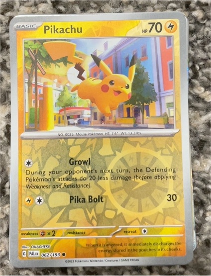 2023 Pokémon #062 Pikachu — front