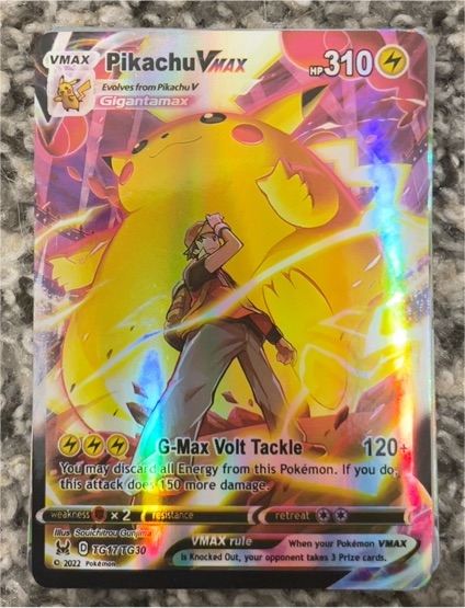 2022 Pokémon Lost Origin #TG17/TG30 Pikachu VMAX — front