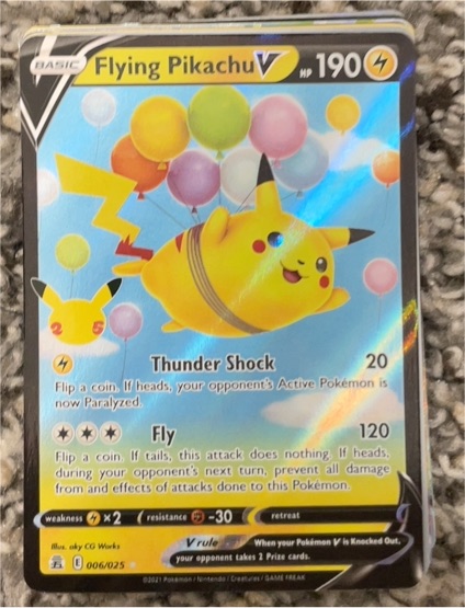 2021 Pokémon Celebrations #006/025 Flying Pikachu V — front