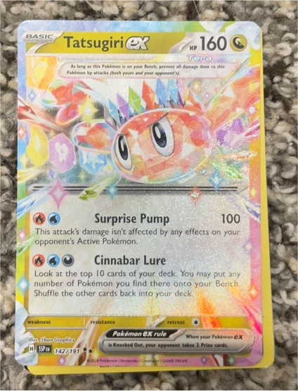 2024 Pokémon #142 Tatsugiri ex Surging Sparks — front