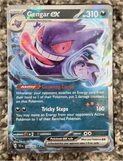 2024 Pokemon #104/162 Gengar ex — front