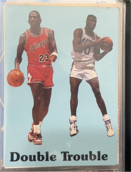 1990 Oddball Double Trouble Promo Michael Jordan and David Robinson — front