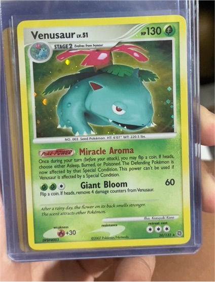 2007 Pokémon Diamond & Pearl Secret Wonders #20 Venusaur — front
