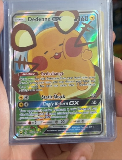 2020 Pokémon TCG Unbroken Bonds #195a Dedenne GX — front