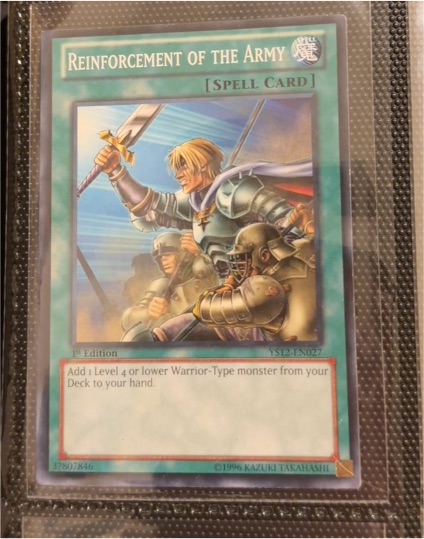 Yu-Gi-Oh! Reinforcement of the Army SD5-EN024 1st Edition — front