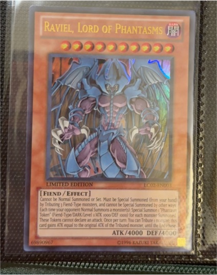 1996 Yu-Gi-Oh! LC02-EN003 Raviel, Lord of Phantasms — front