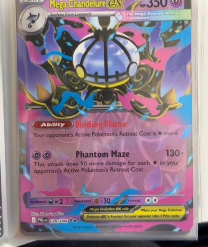 2026 Mega Chandelure EX #038/084 — front