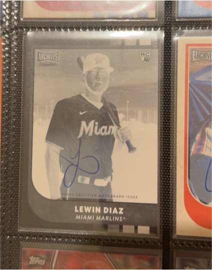 2021 Topps Archives Snapshots #37 Lewin Diaz — front