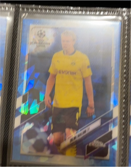 2020-21 Topps Chrome UEFA Champions League Sapphire Crystals #49 Erling Haaland — front