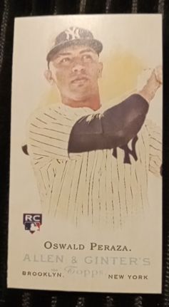 2023 Topps Allen & Ginter #RDV-13 Oswald Peraza Rookie Design Variation Mini — front