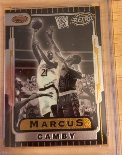 1996-97 Bowman's Best Retro #TB19 Marcus Camby — front