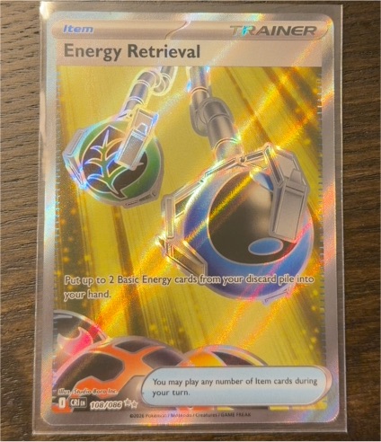 2026 Pokémon Chaos Rising #108 Energy Retrieval — front