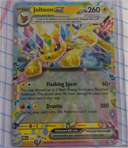 2017 Pokémon TCG Prismatic Evolutions #030 Jolteon ex — front
