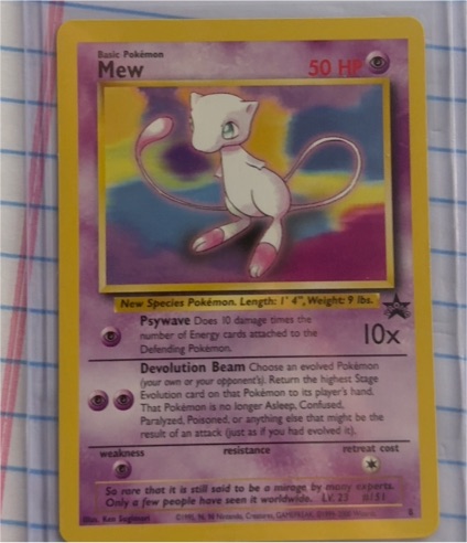 1999 Pokémon #8 Mew — front