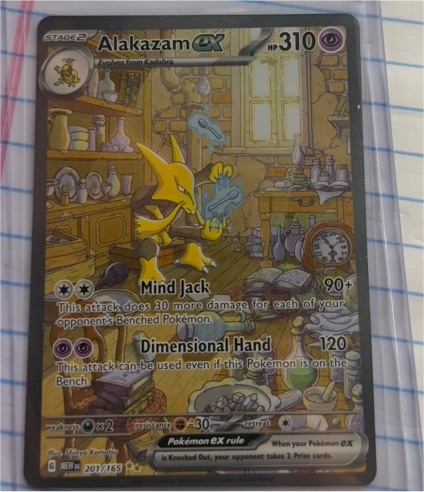 2023 Pokémon Scarlet & Violet 151 #201/165 Alakazam ex Special Illustration Rare — front