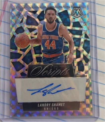 2024-25 Panini Mosaic Scripts #MS-LSN Landry Shamet — front