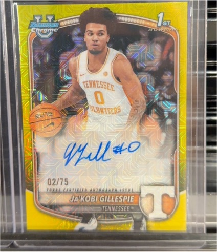 2025 Bowman Chrome #BCP-58 Ja'Kobi Gillespie — front