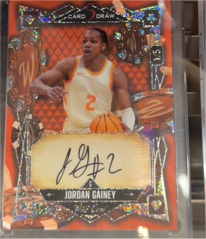 2024 Wild Card 5 Card Draw #5CDV-JGA Jordan Gainey — front