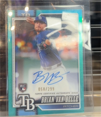 2026 Topps Chrome #RA-BV Brian Van Belle RC Aqua Refractor — front