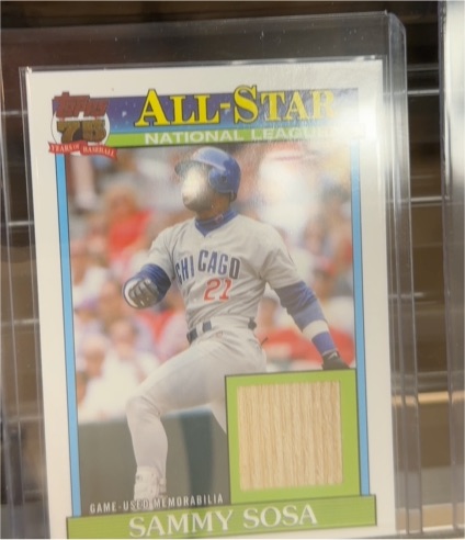 2026 Topps Series 2 #91ASR-SS Sammy Sosa All-Star Bat Relic — front