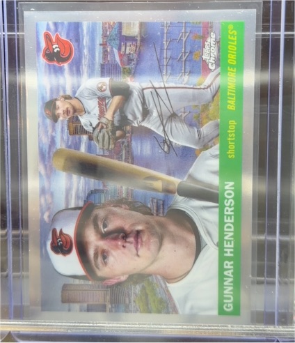 2025 Topps Chrome Platinum #55CV-12 Gunnar Henderson City Variation SSP Baltimore Orioles — front