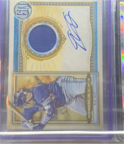 2020 Topps Gypsy Queen Autographed Garments #GQ-AG Vladimir Guerrero Jr. — front