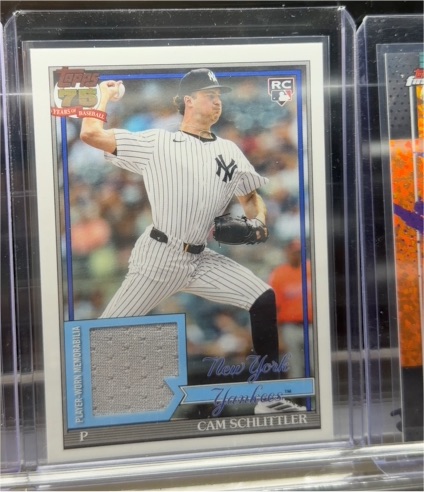 2026 Topps Series 2 1991 Topps Baseball Relics #91R2-CS Cam Schlittler — front