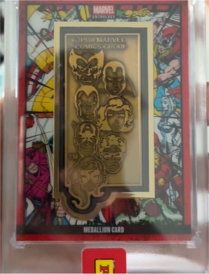 2025 Panini Marvel Anthology #200 The Avengers Medallion Card — front