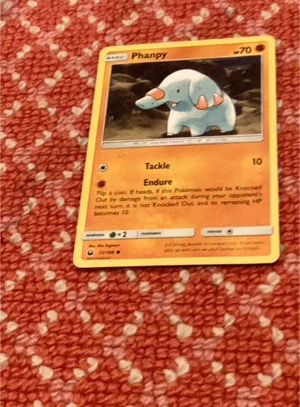 2018 Pokémon Celestial Storm #72 Phanpy — front