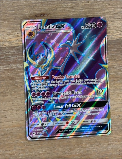 2017 Pokémon Sun & Moon #141 Lunala GX — front