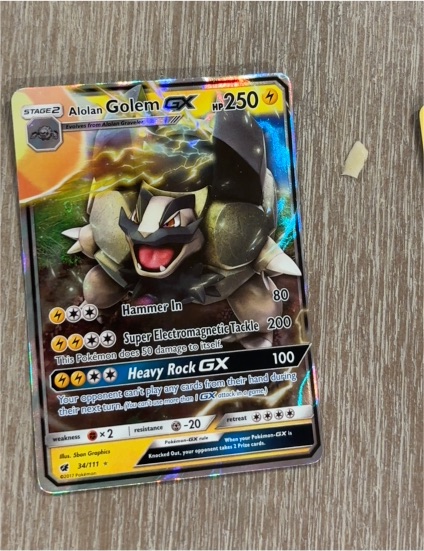 2017 Pokémon TCG Crimson Invasion #34 Alolan Golem GX — front