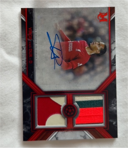 2024-25 Topps Museum Signature Swatches Dual Relic Auto Virgil van Dijk #MAR-VV — front